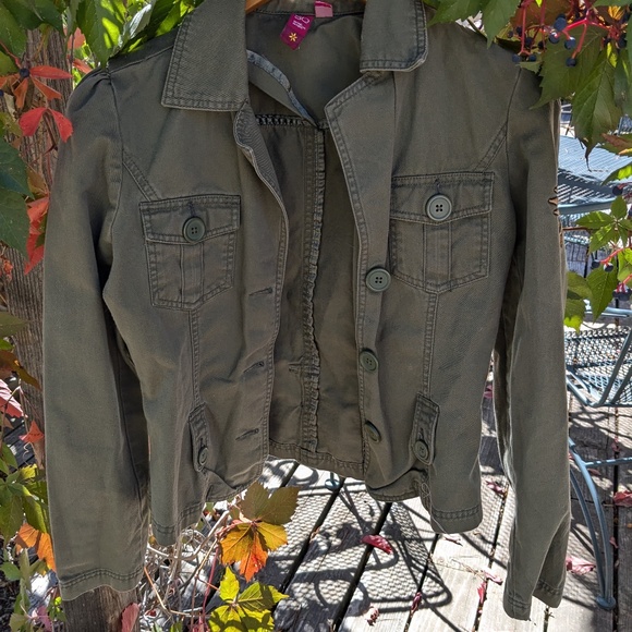 Y2K army green utility inspired jacket - Picture 13 of 13